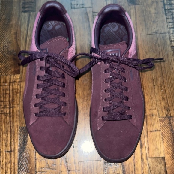 Puma Suede sneakers Classic Suede Embossed reptile detail plum purple unisex 6.5 - Picture 7 of 13